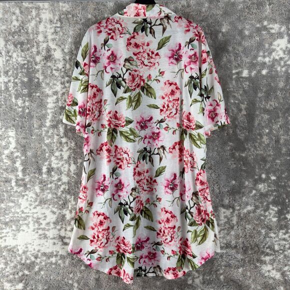 Mumu Womens Size 0/S Floral Open Front Cardigan Sweater Short Sleeve - Picture 4 of 10